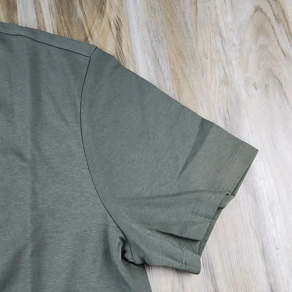 🔸️NWT Banana Republic Olive Green Men’s Luxe Touch Short Sleeve Shirt XLarge